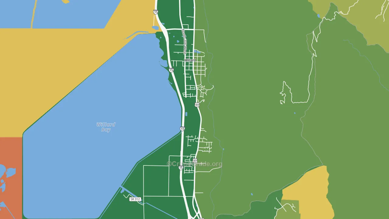 Willard, UT Map of Theft Rates