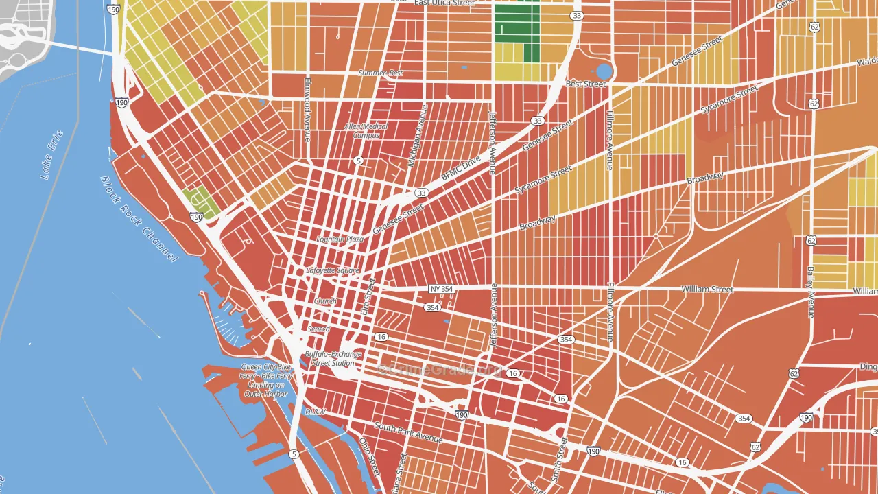 Willert Park, Buffalo, NY Map of Theft Rates