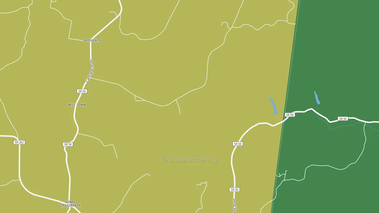 Willette, TN Map of Theft Rates