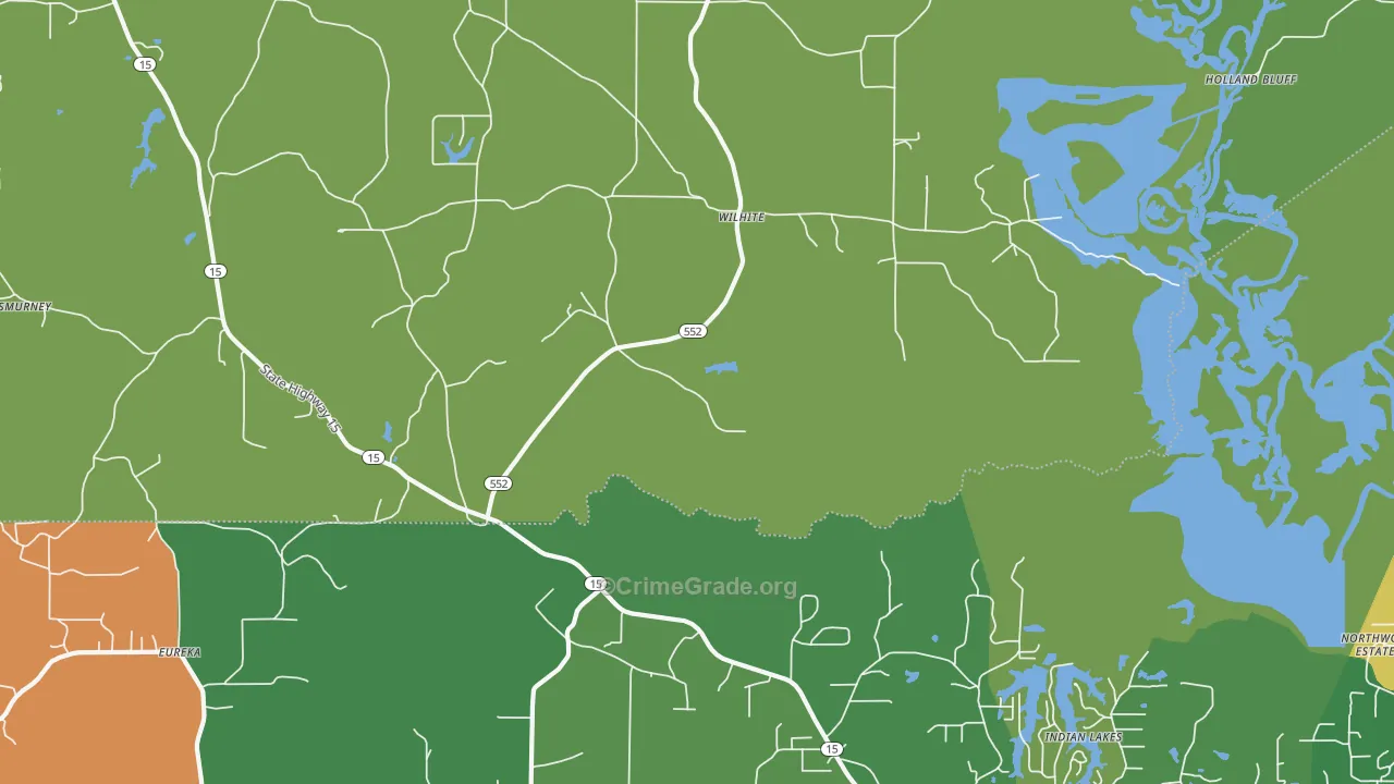 Willhite, LA Map of Theft Rates