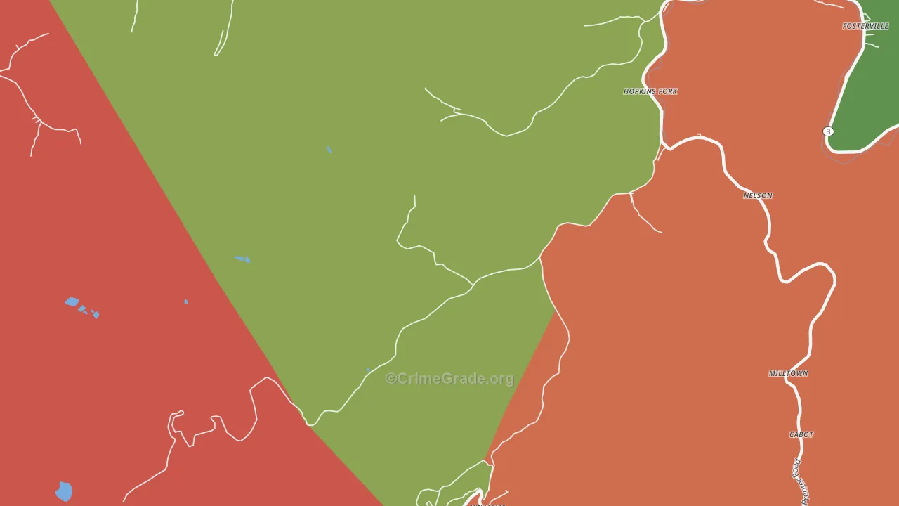 Williams Mountain, WV Map of Theft Rates