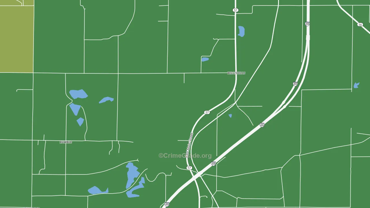 Willisville, IN Map of Theft Rates