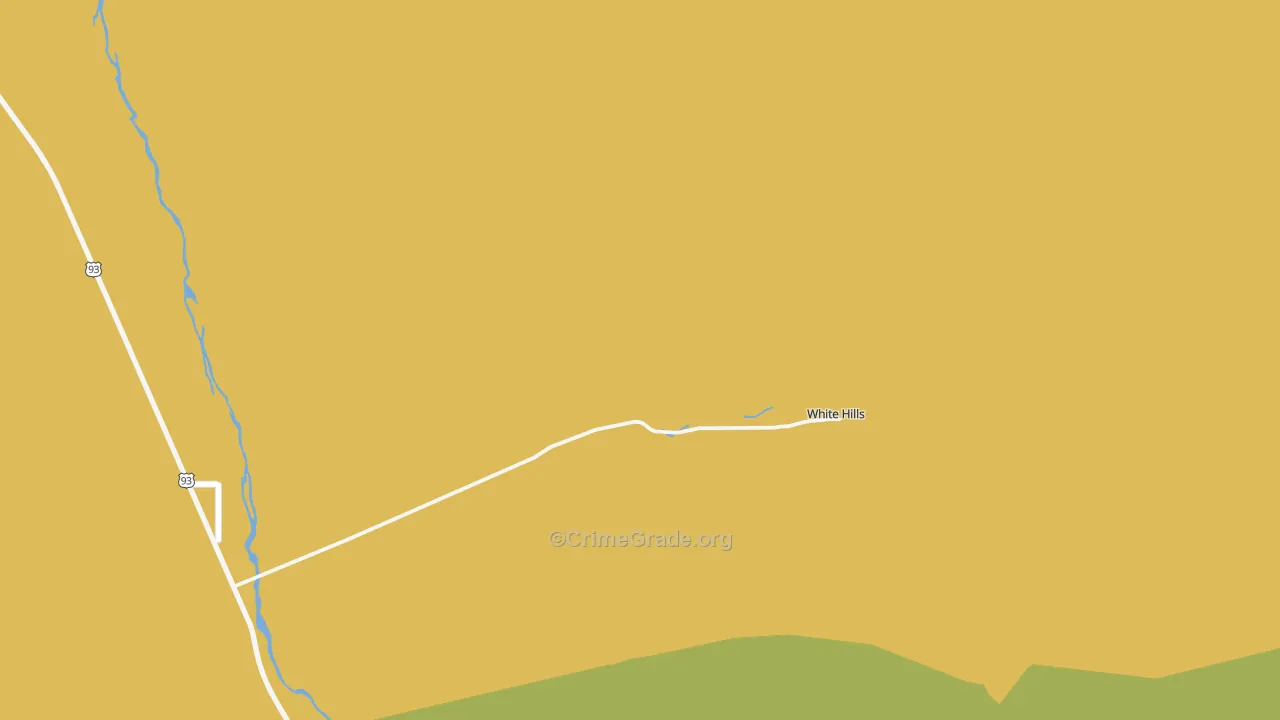 Willow Beach, AZ Map of Theft Rates