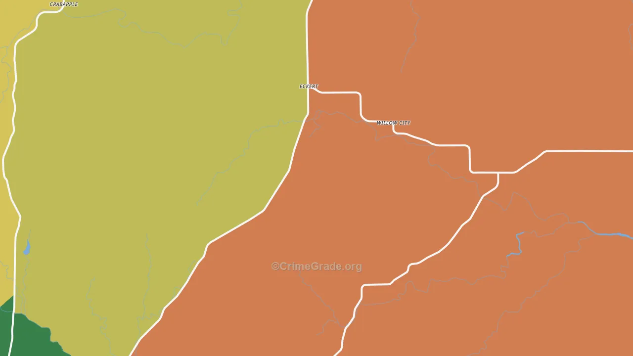 Willow City, TX Map of Theft Rates