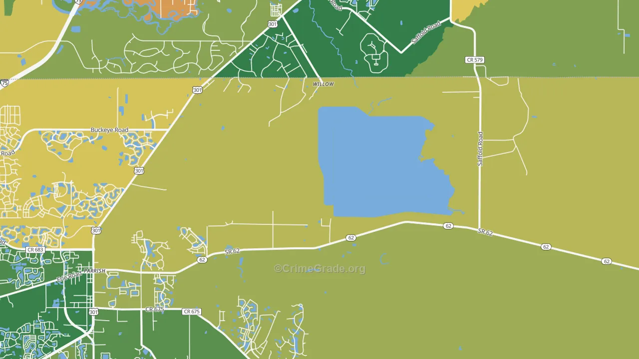 Willow, FL Map of Theft Rates
