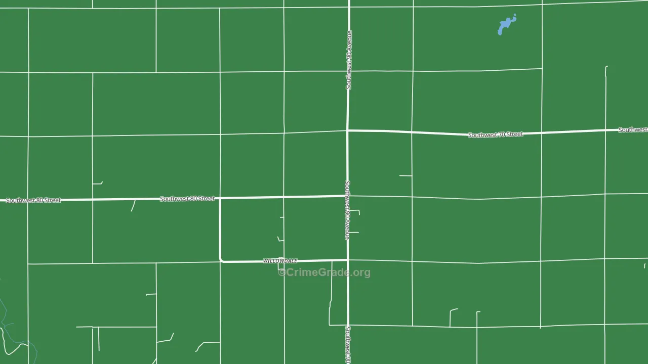 Willowdale, KS Map of Theft Rates