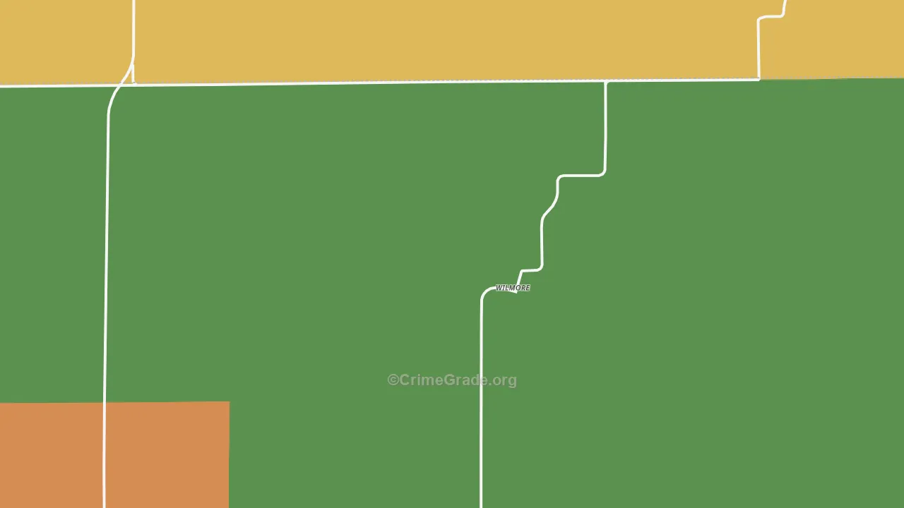 Wilmore, KS Map of Theft Rates