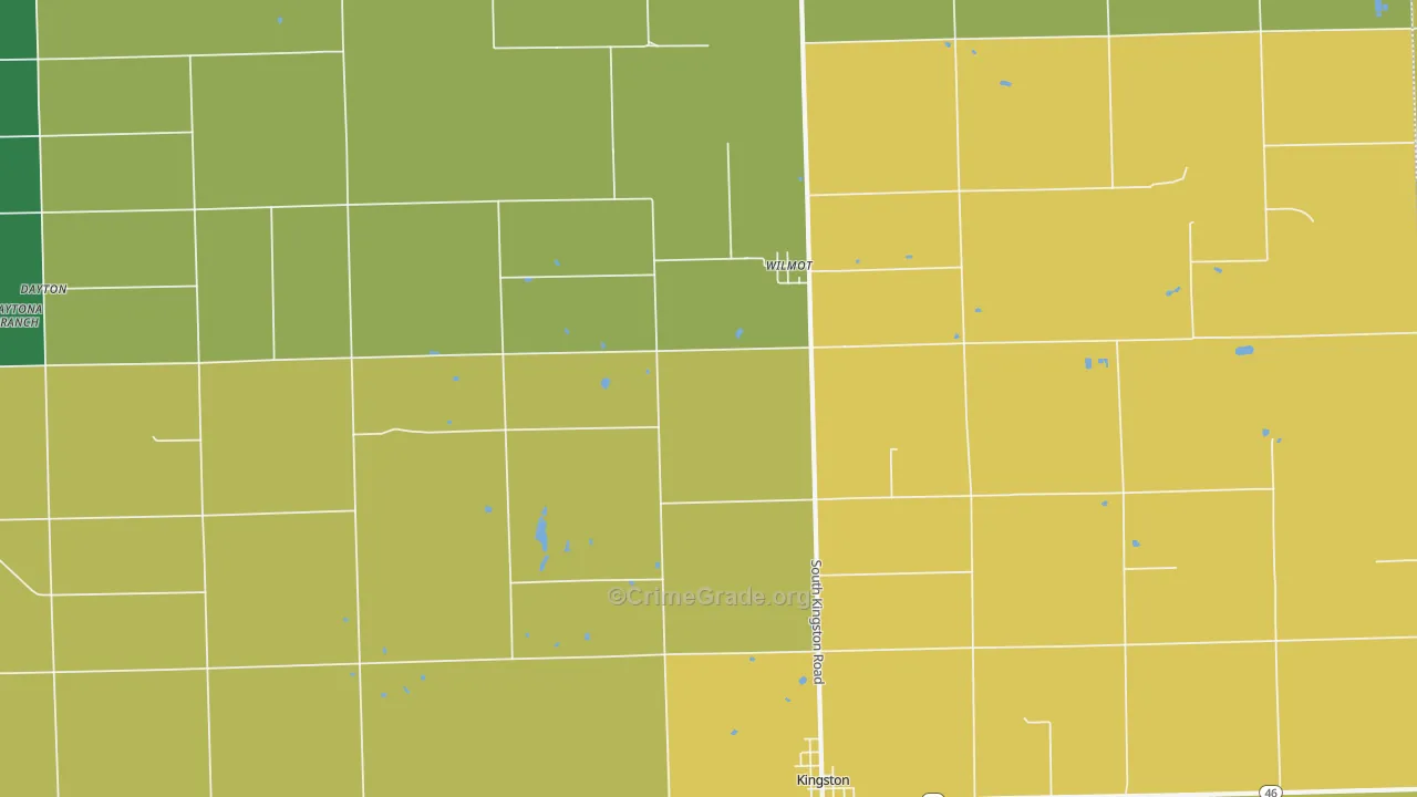 Wilmot, MI Map of Theft Rates