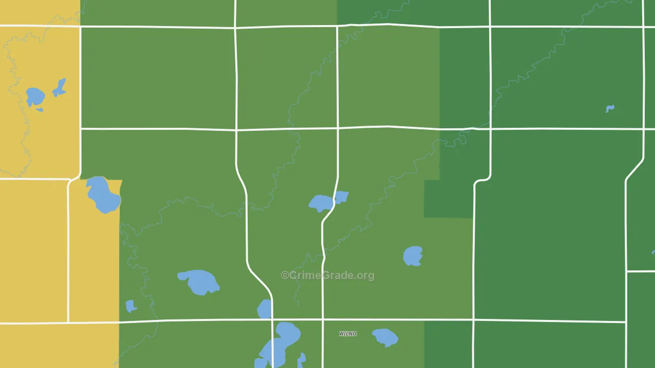 Wilno, MN Map of Theft Rates