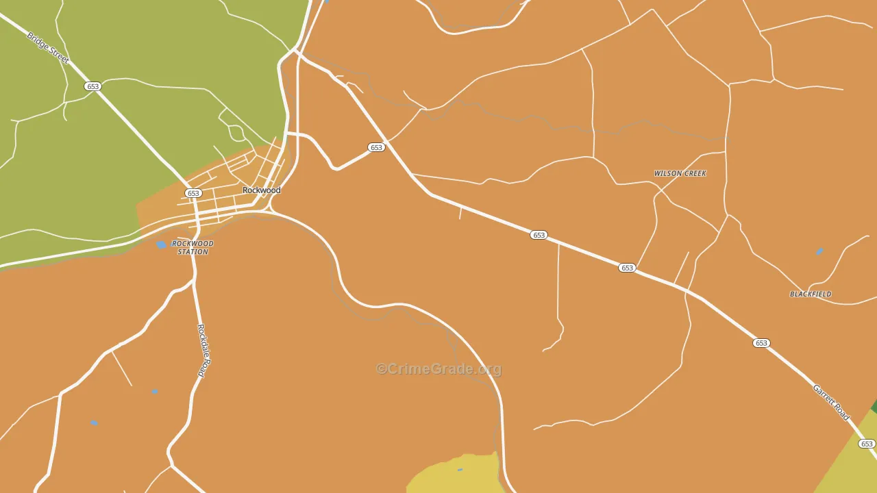 Wilson Creek, PA Map of Theft Rates