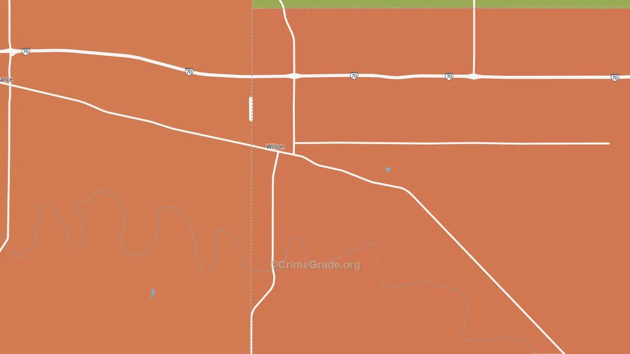 Wilson, KS Map of Theft Rates