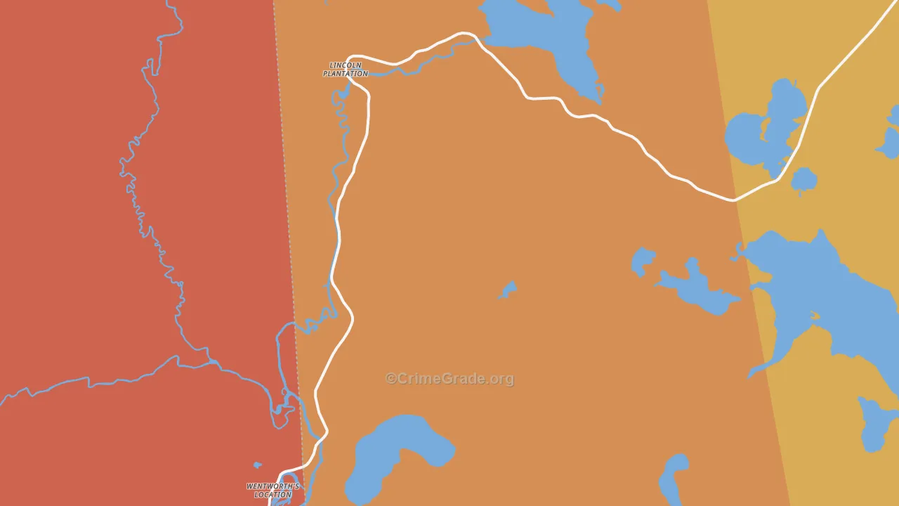 Wilsons Mills, ME Map of Theft Rates