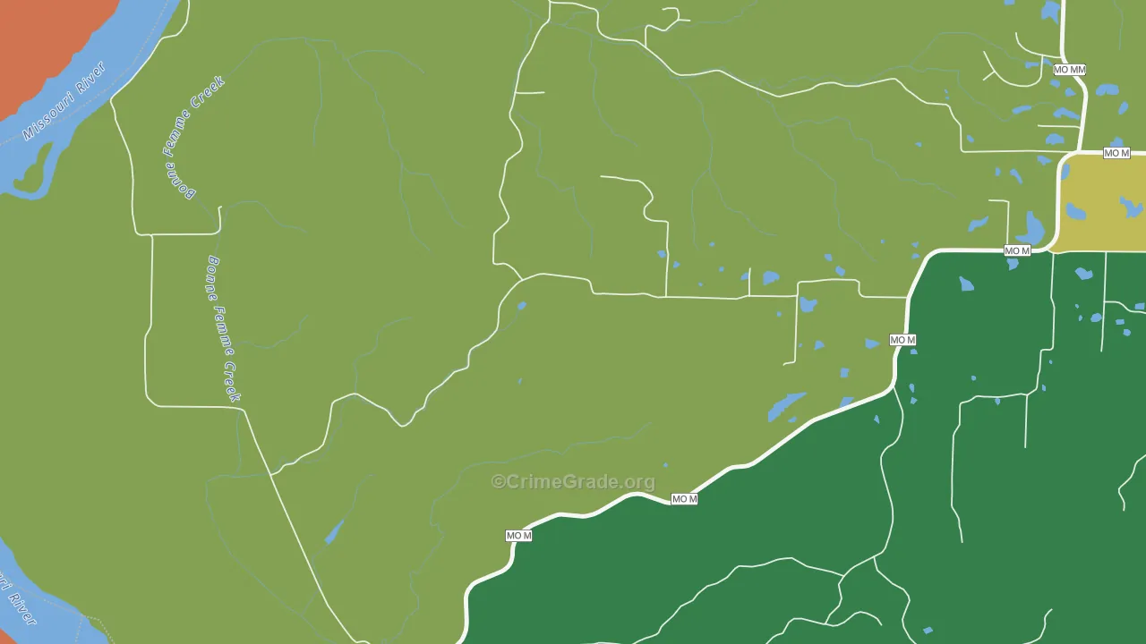 Wilton, MO Map of Theft Rates