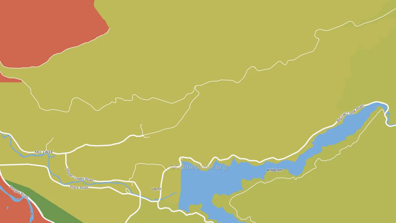 Winberry, OR Map of Theft Rates