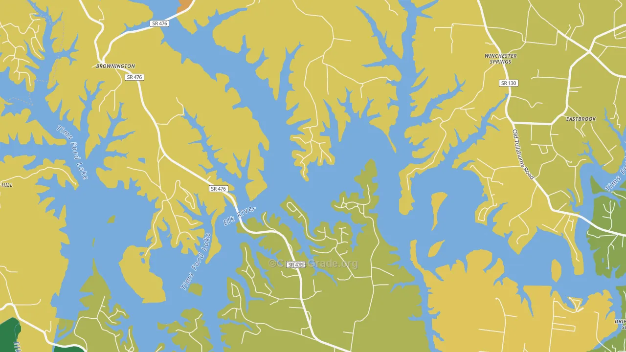 Winchester Springs, TN Map of Theft Rates