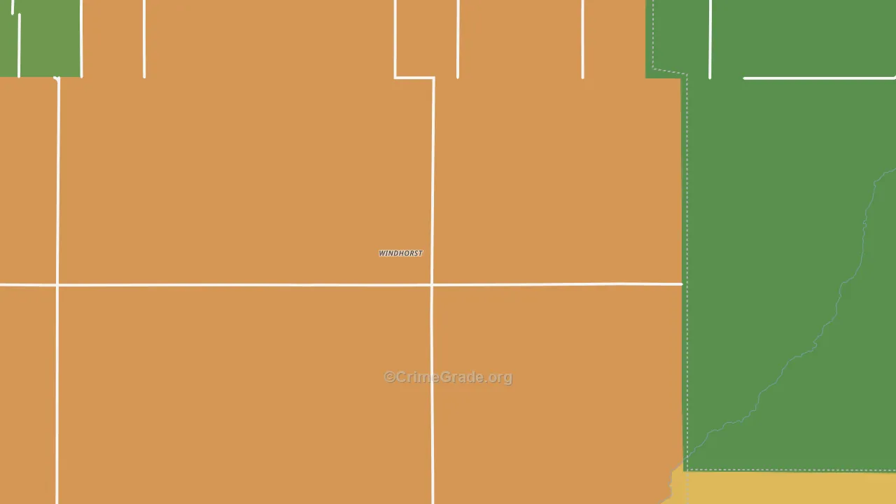 Windhorst, KS Map of Theft Rates