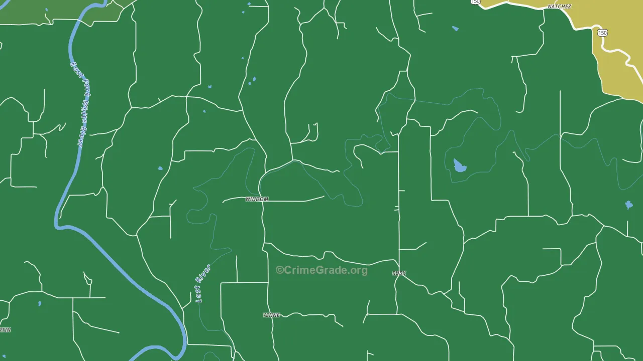 Windom, IN Map of Theft Rates