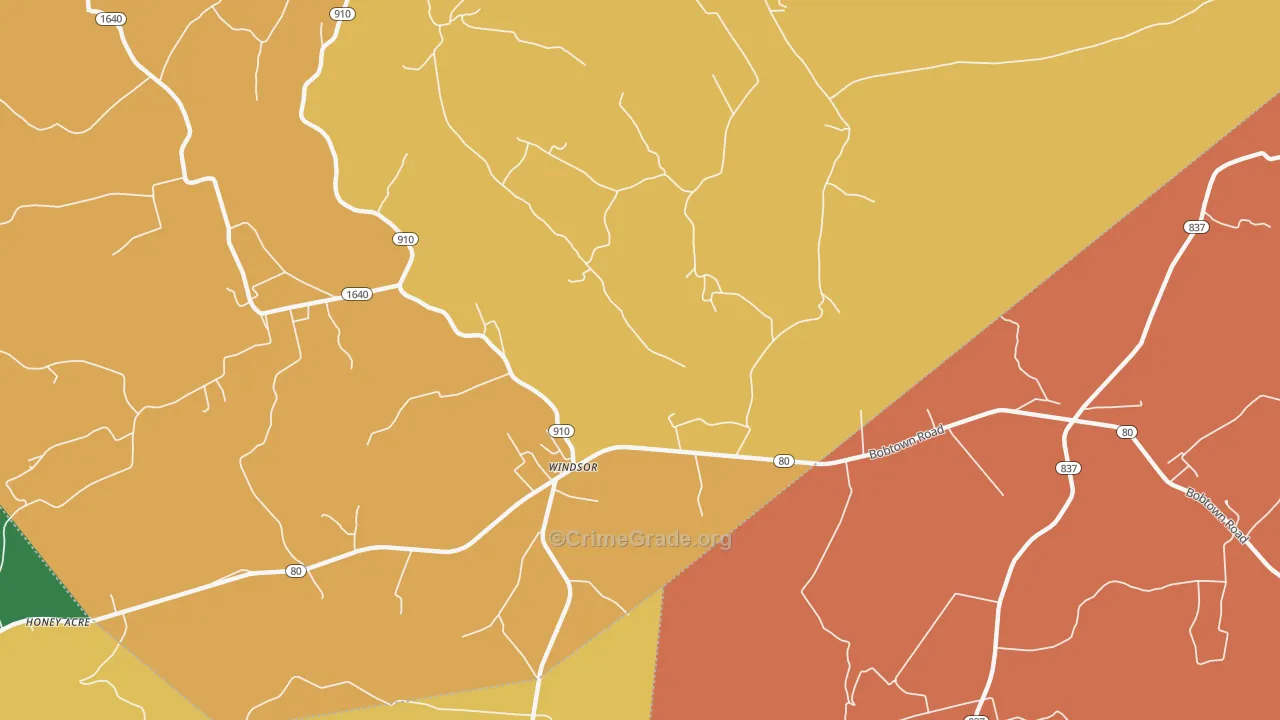 Windsor, KY Map of Theft Rates