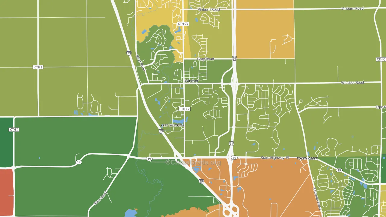 Windsor, WI Map of Theft Rates
