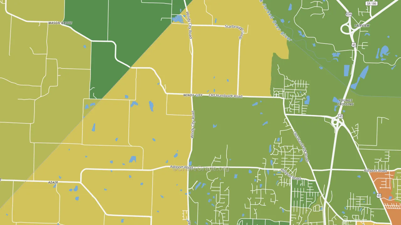 Windy City, TN Map of Theft Rates