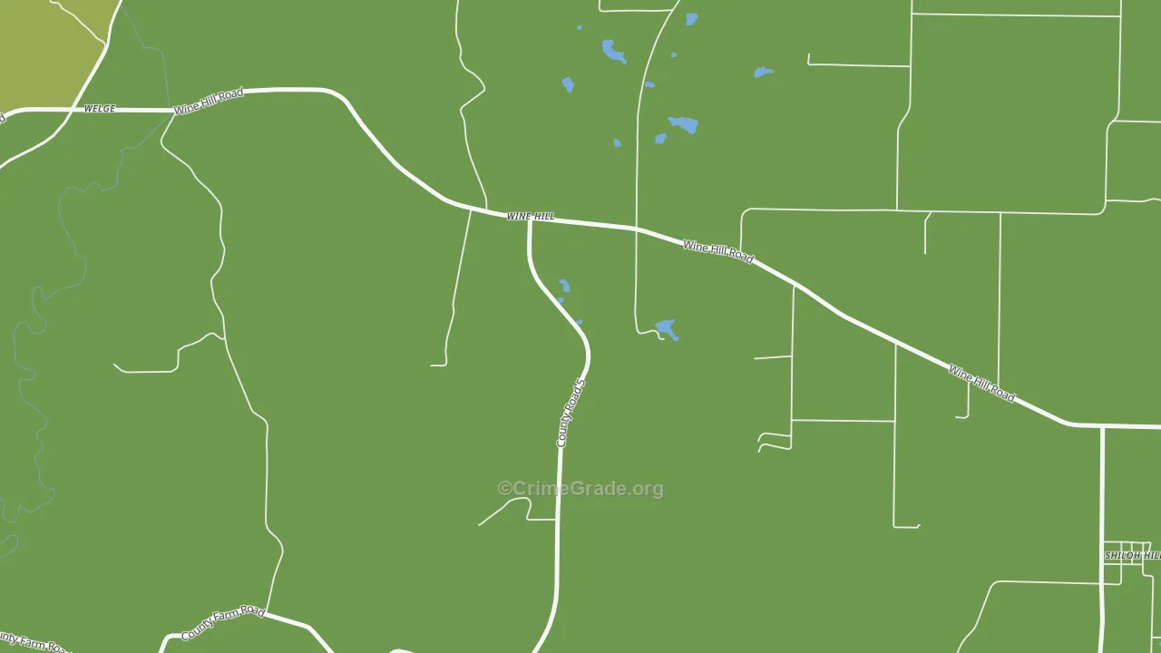Wine Hill, IL Map of Theft Rates
