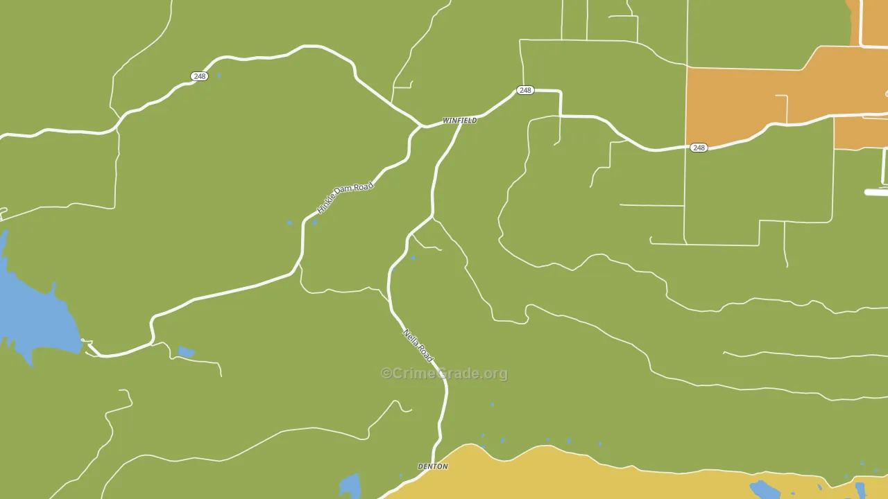 Winfield, AR Map of Theft Rates