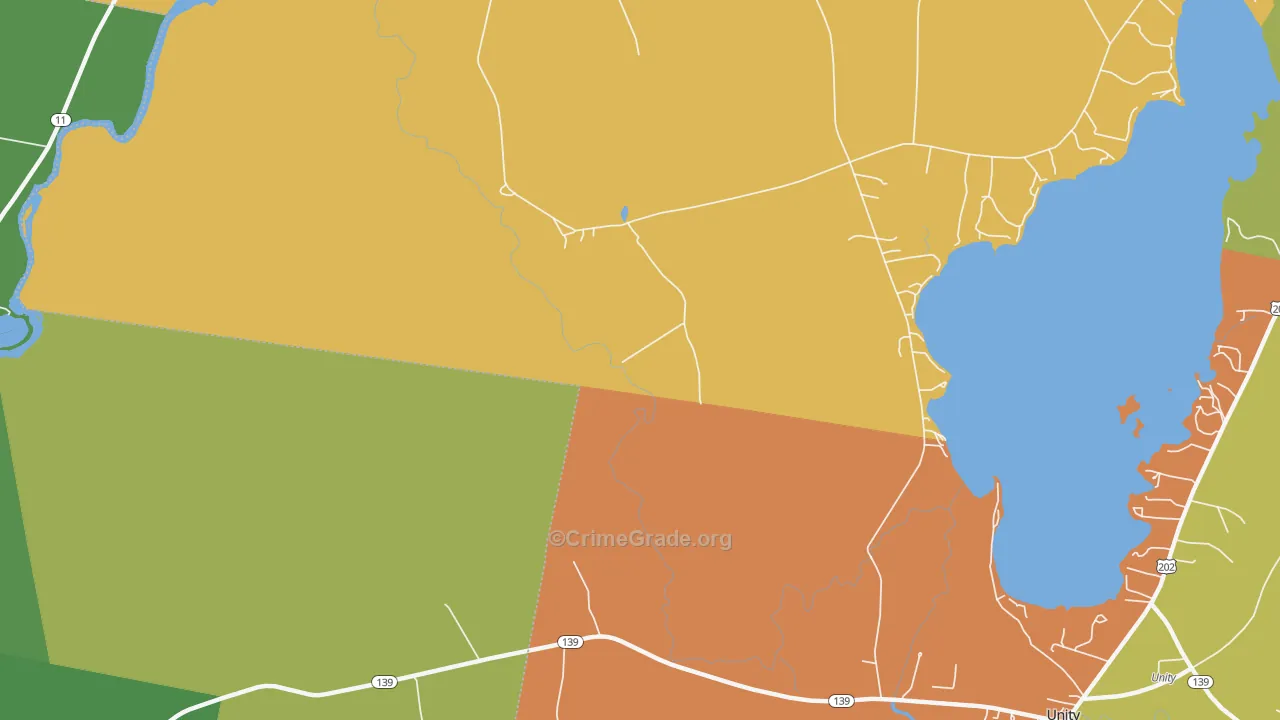 Winnecook, ME Map of Theft Rates