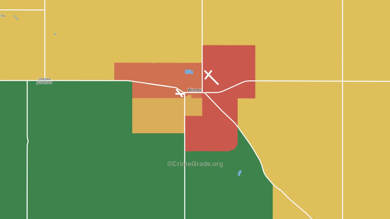 Winner, SD Map of Theft Rates