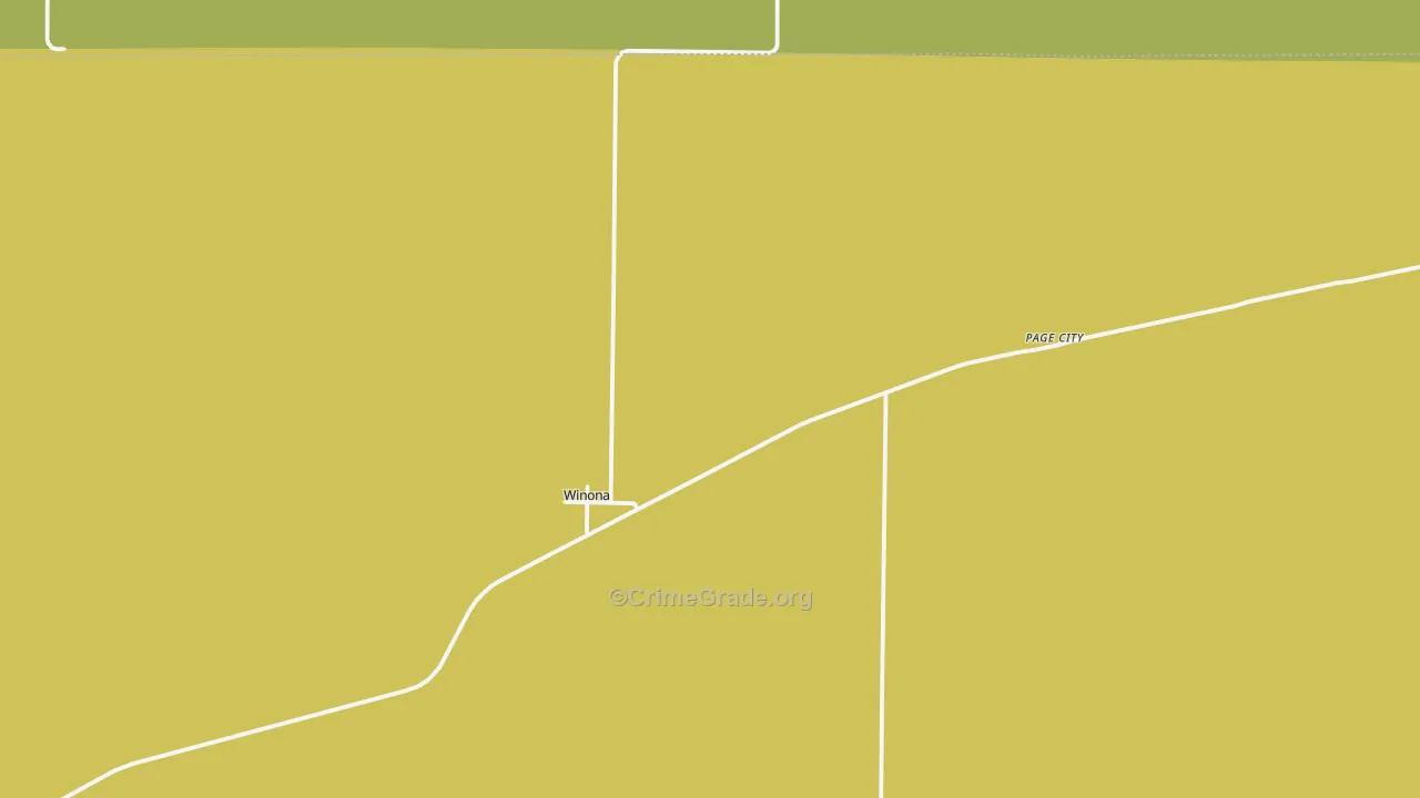 Winona, KS Map of Theft Rates