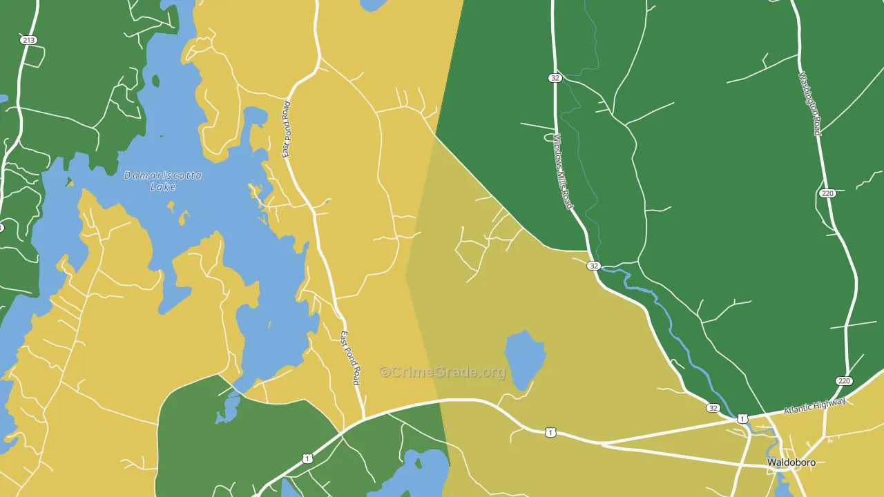 Winslows Mills, ME Map of Theft Rates