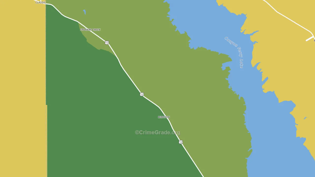 Winston, MT Map of Theft Rates