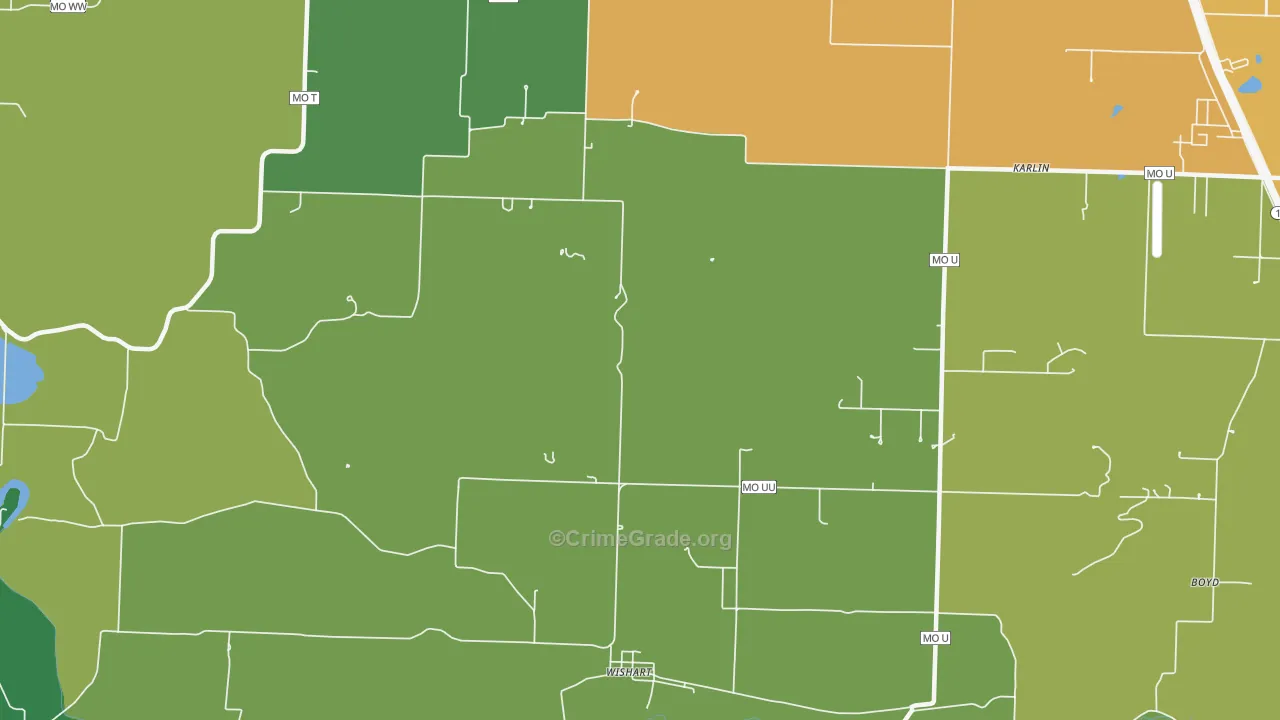 Wishart, MO Map of Theft Rates