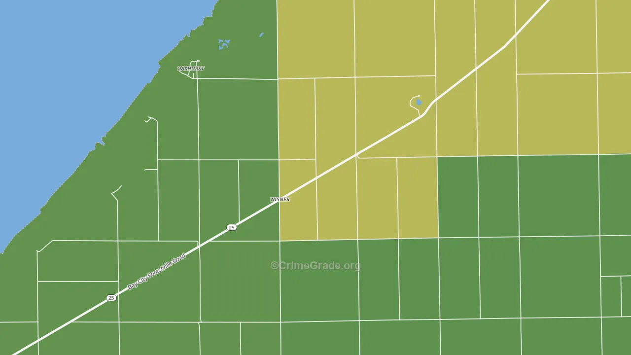 Wisner, MI Map of Theft Rates