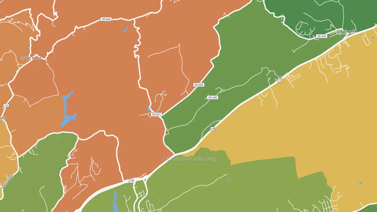 Wittens Mills, VA Map of Theft Rates