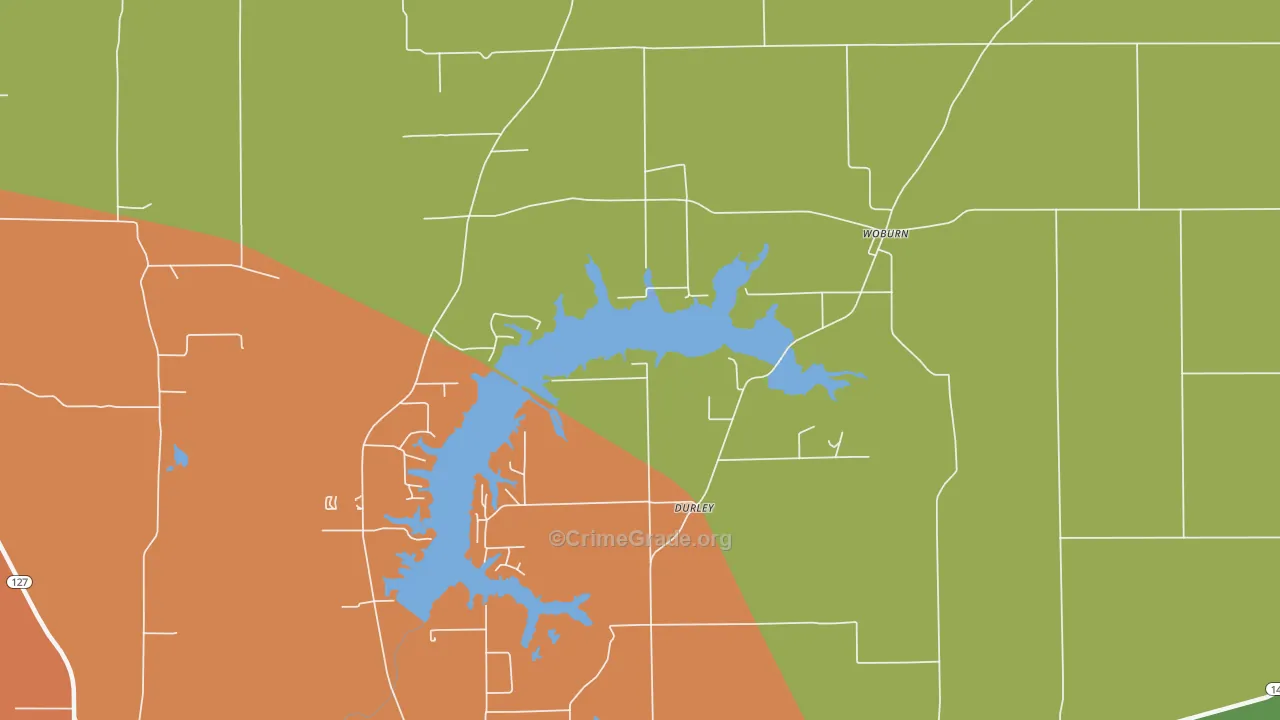 Woburn, IL Map of Theft Rates