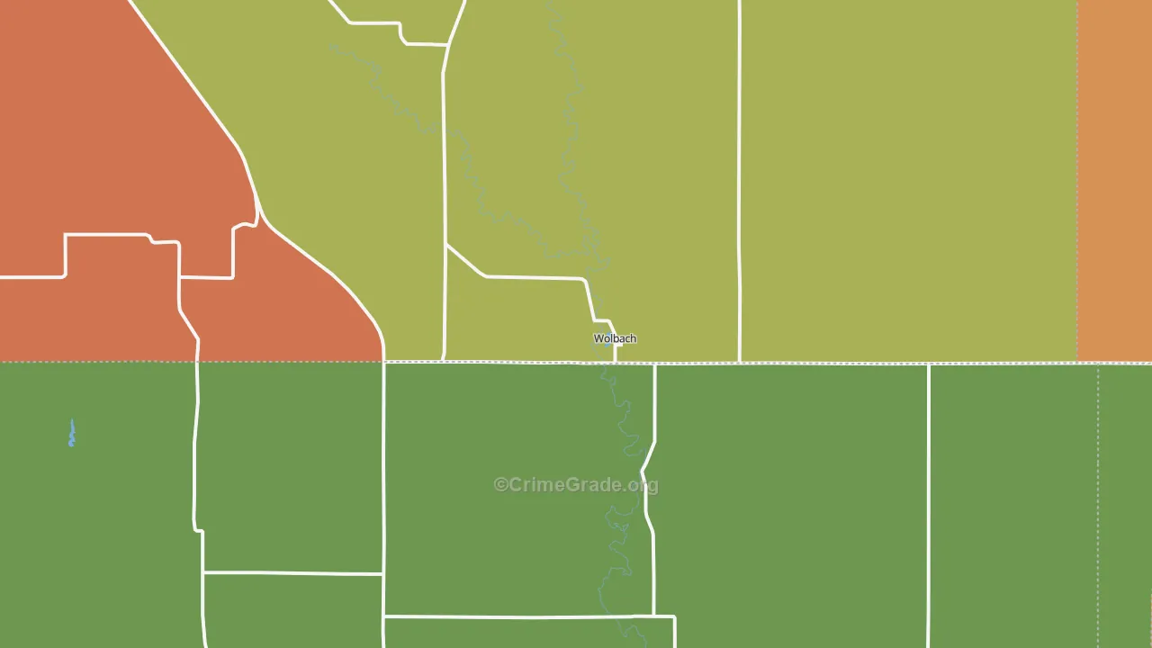 Wolbach, NE Map of Theft Rates