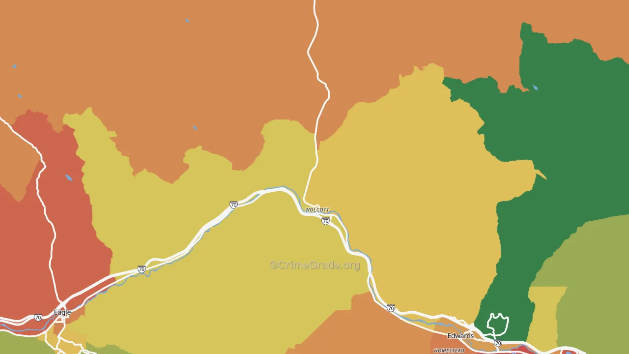 Wolcott, CO Map of Theft Rates