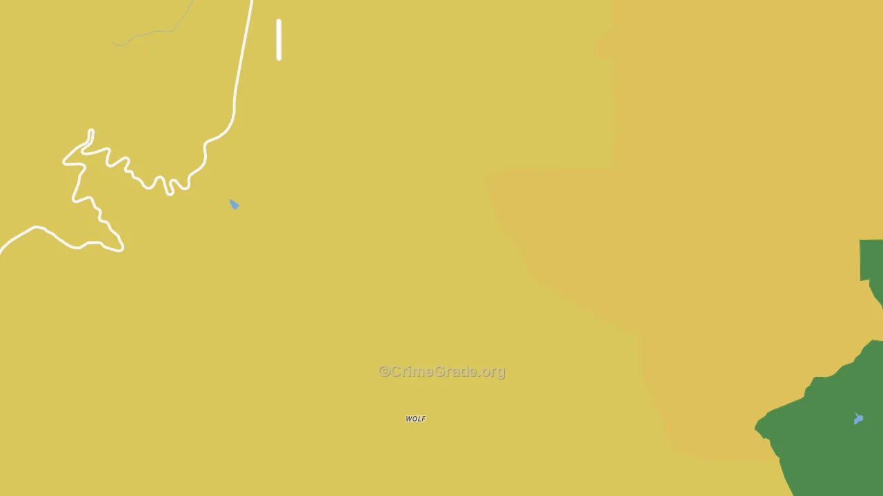 Wolf, WY Map of Theft Rates