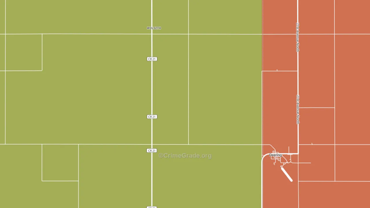 Wolseth, ND Map of Theft Rates