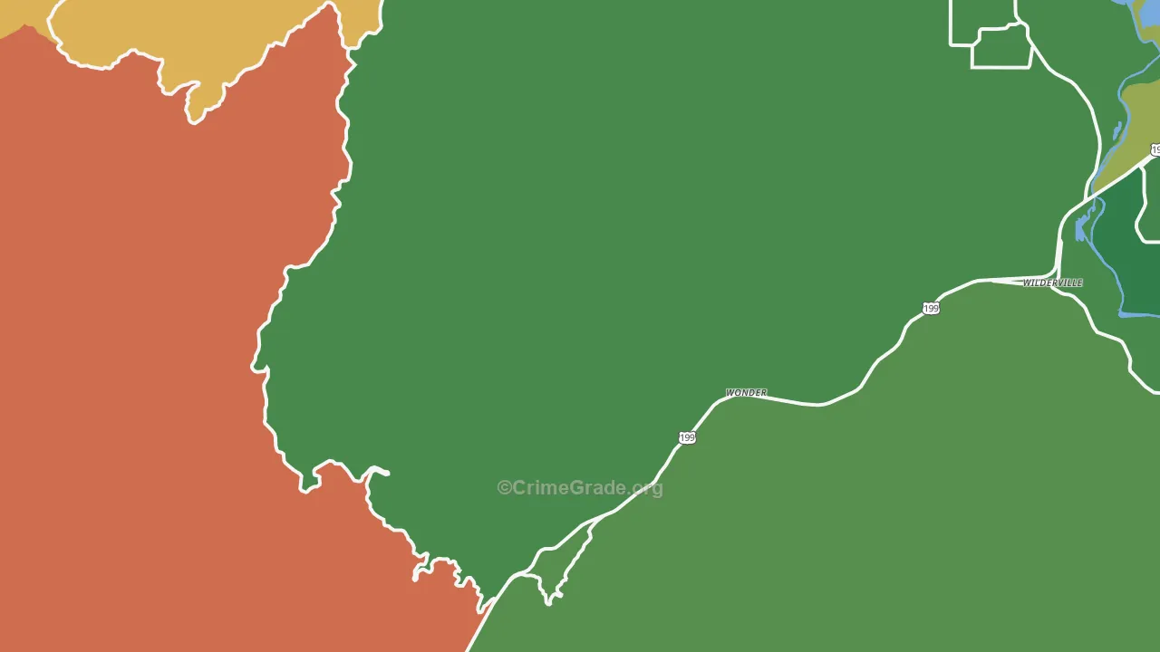 Wonder, OR Map of Theft Rates