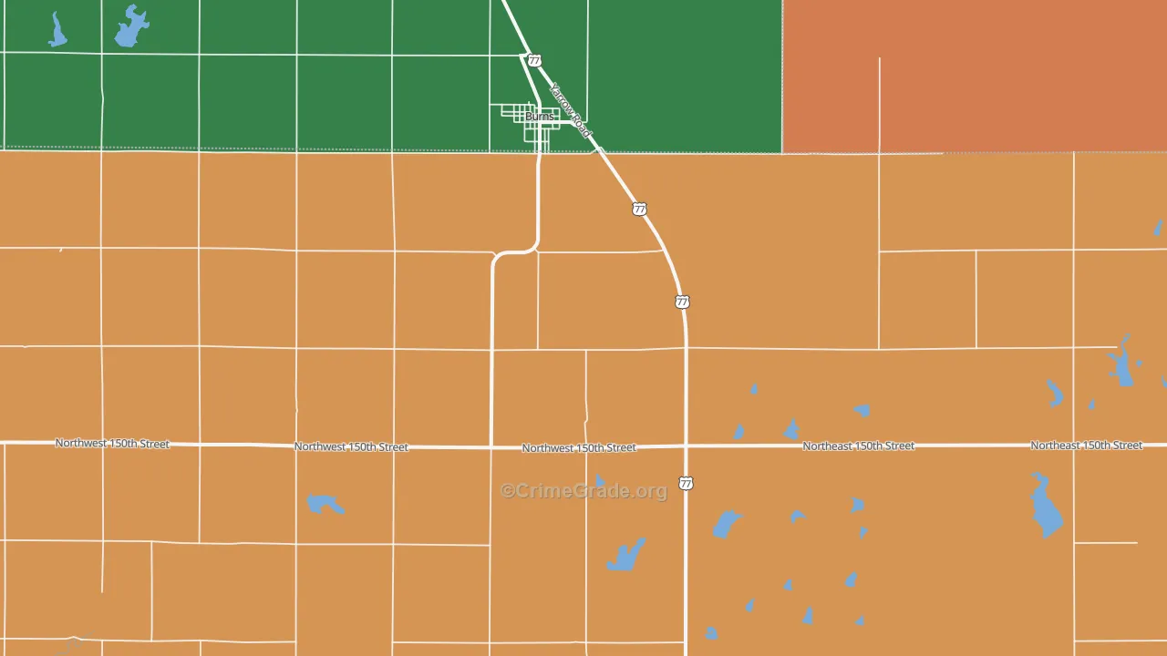 Wonsevu, KS Map of Theft Rates