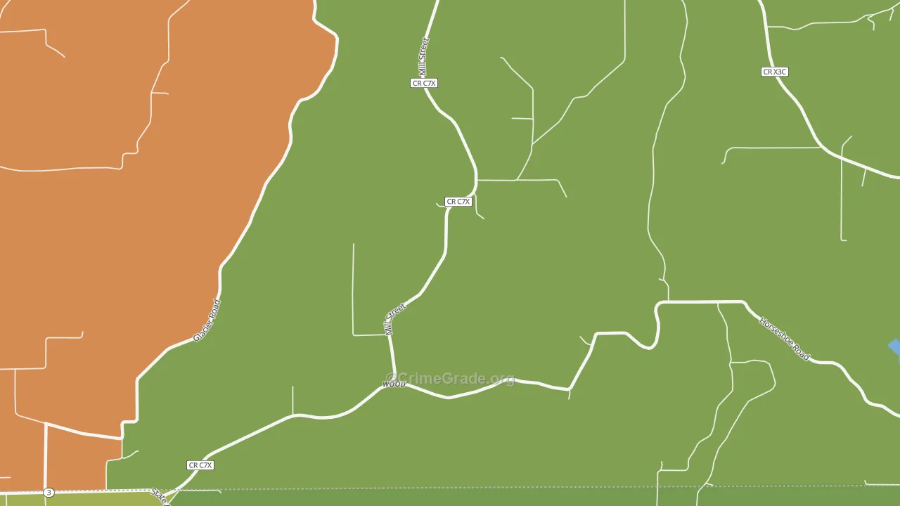 Wood, IA Map of Theft Rates