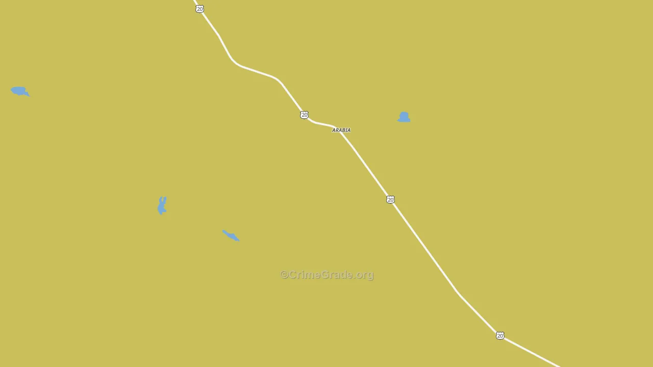 Wood Lake, NE Map of Theft Rates