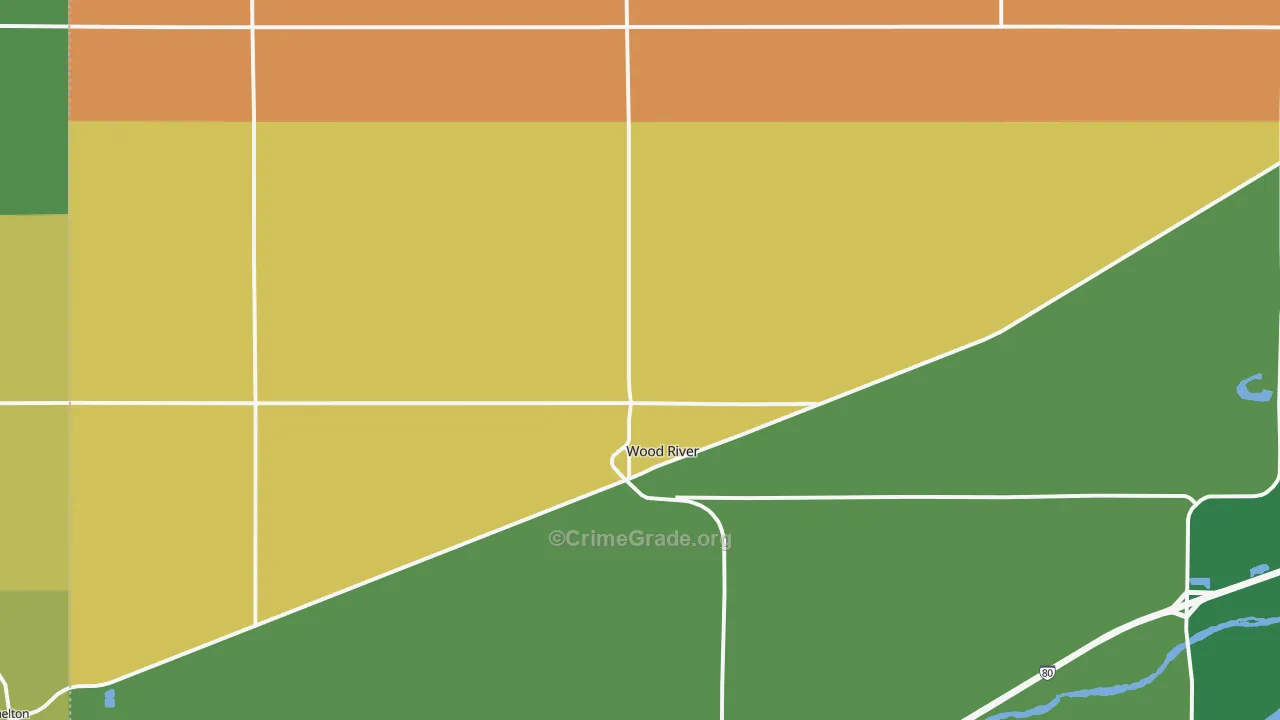 Wood River, NE Map of Theft Rates