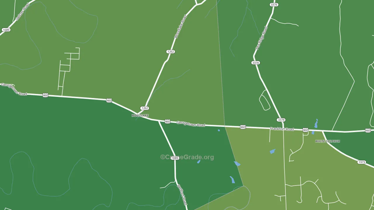 Woodlake, KY Map of Theft Rates