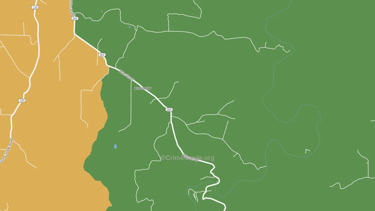 Woodrow, AR Map of Theft Rates
