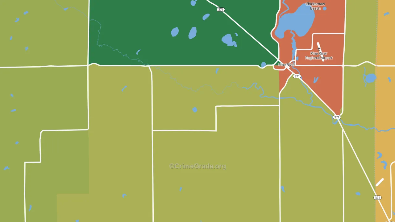 Woodrow, MN Map of Theft Rates