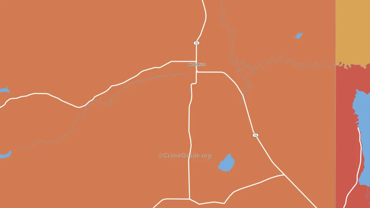 Woodruff, UT Map of Theft Rates