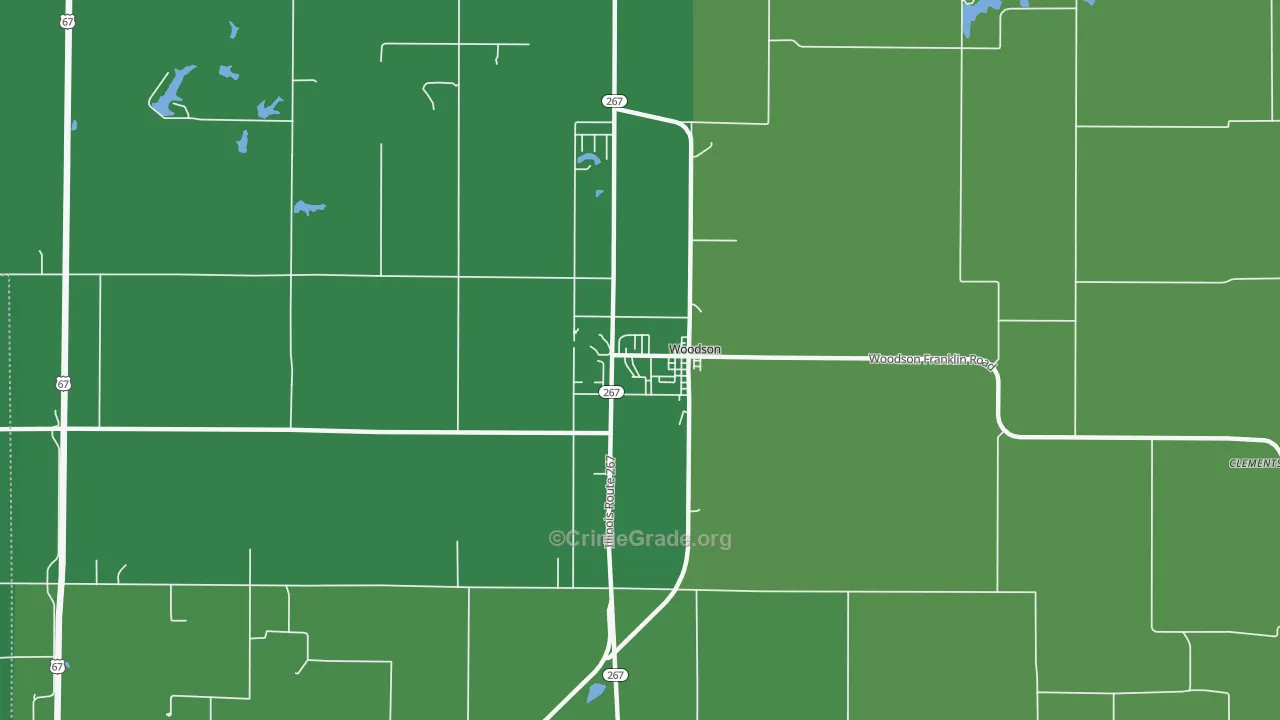 Woodson, IL Map of Theft Rates