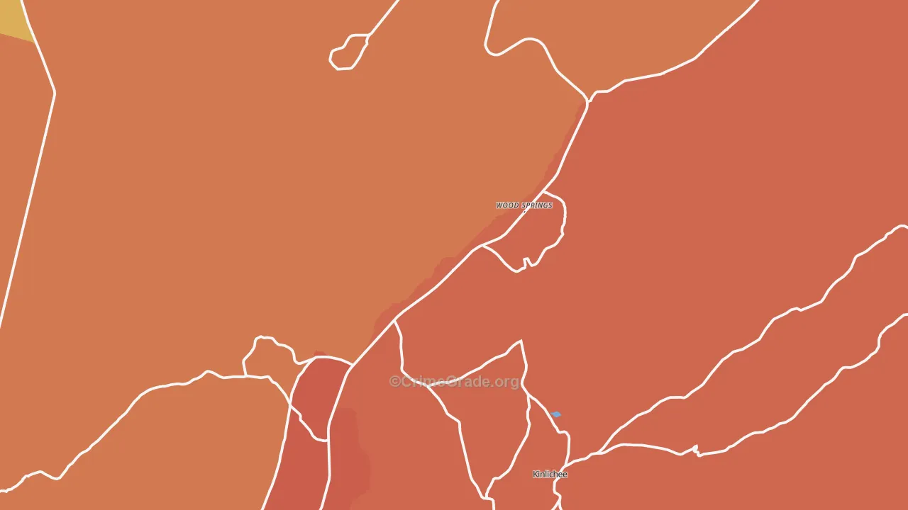 Woodsprings, AZ Map of Theft Rates